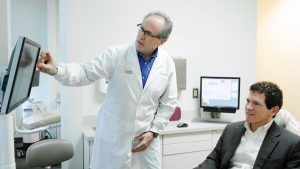 dentist explains patient results