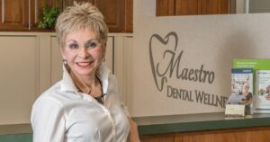 Women smiling with white teeth in dentistry practice in Albany, NY